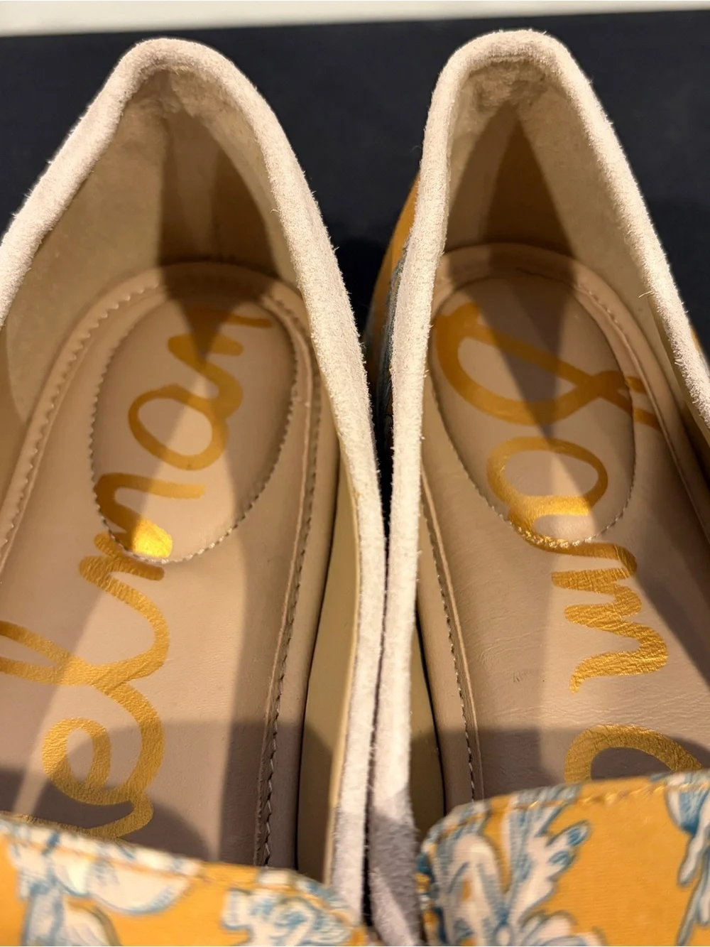 Sam Edelman Kai 2 Marigold Yellow Floral Espadrille Loafers Women's 8.5 M  NWOB